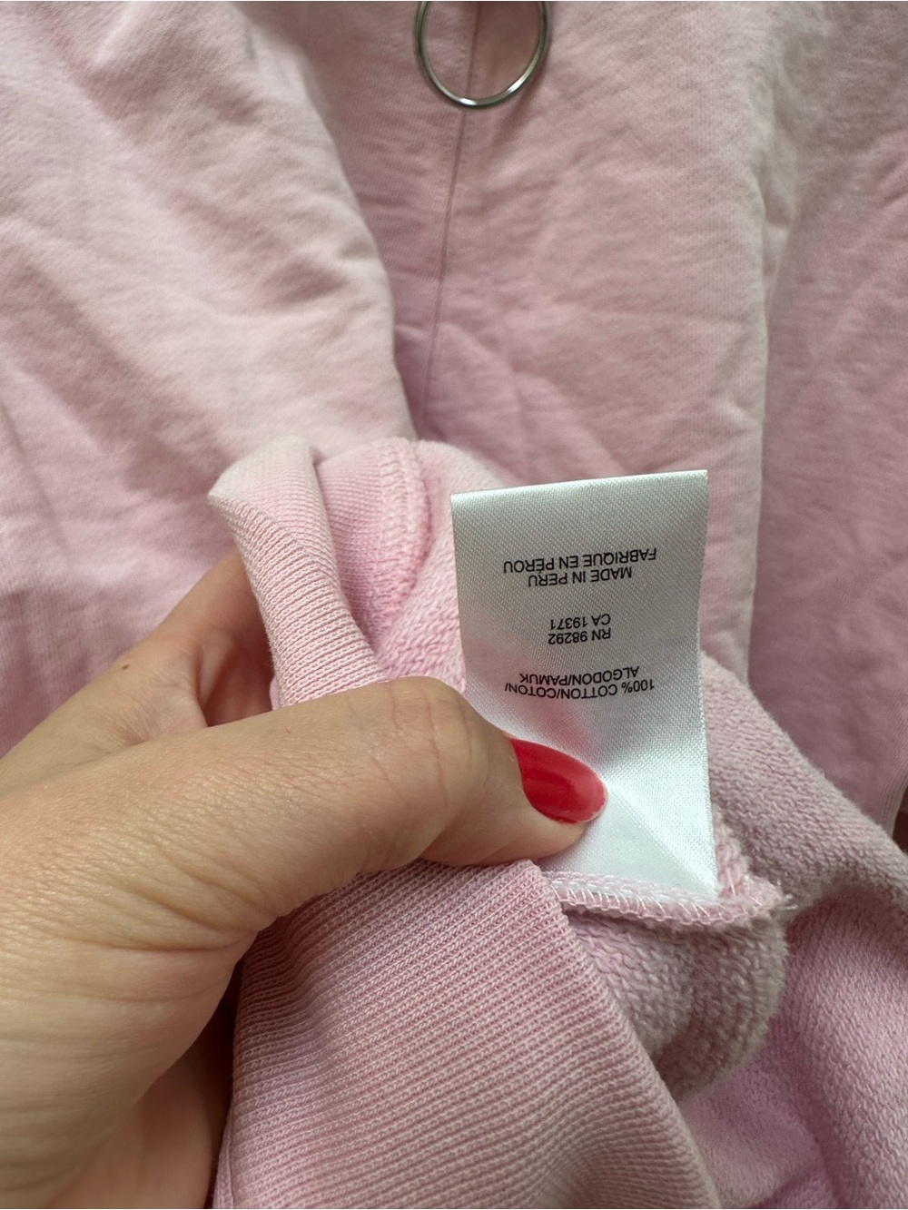 Tibi Cocoon Crewneck Light Pink Cotton Sweatshirt Size m medium crew - Picture 5 of 7